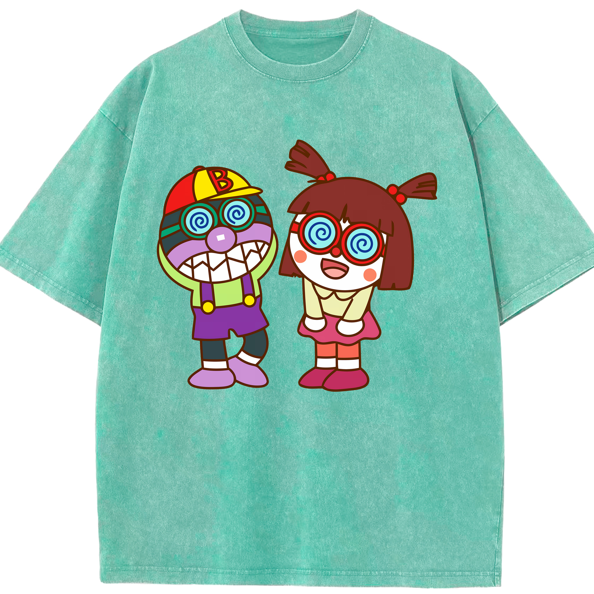 （画像用） アンパンマン Anpanman 綿100% ヴィンテージ風 半袖Tシャツ（フロントプリント）